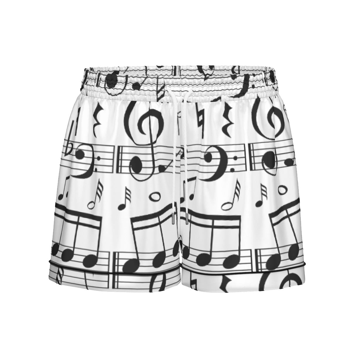 Music White Women's Short Sleeve Pajama Set