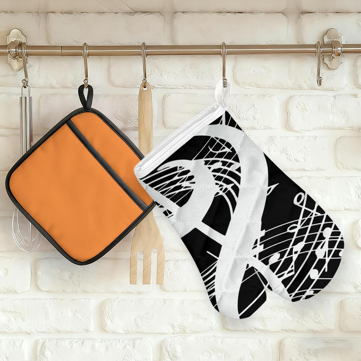 1 Piece Music Piano Kitchen Heat-Resistant Glove