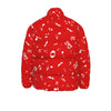 Music Print Red Unisex Down Jacket