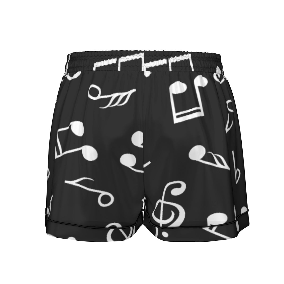 Music Black Women's Short Sleeve Pajama Set