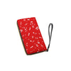 Music Notes Red Zip Wallet