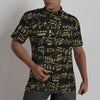 Black N Gold Music Print Men's Shirt