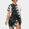 Piano Print T-shirt Dress (Plus Size)