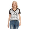 Music Scores V-neck Lace T-shirt