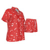 Music Red Women's Short Sleeve Pajama Set