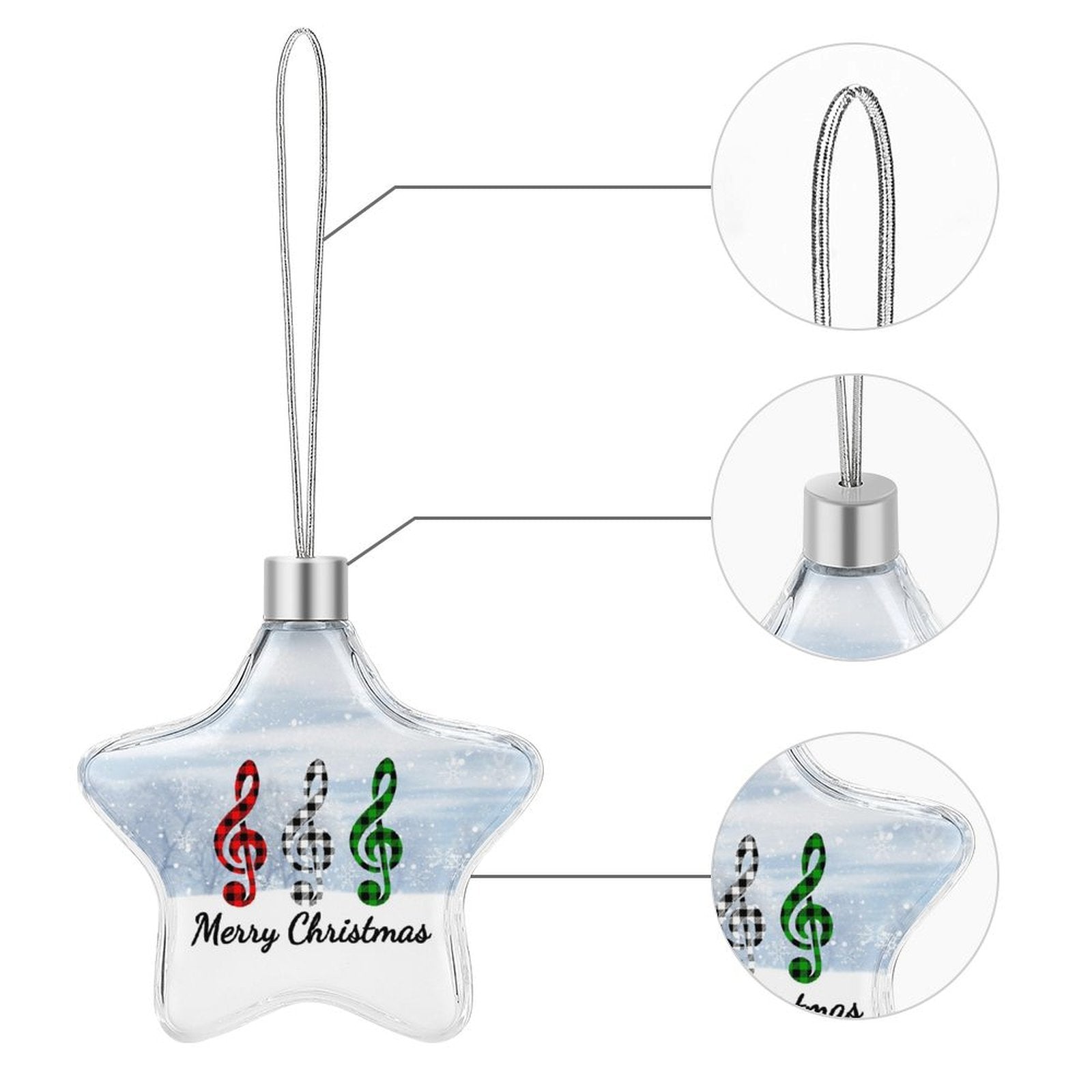 Treble Clef Christmas Hanging Star