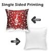 Red Music Christmas Peach Skin Pillowcase Set