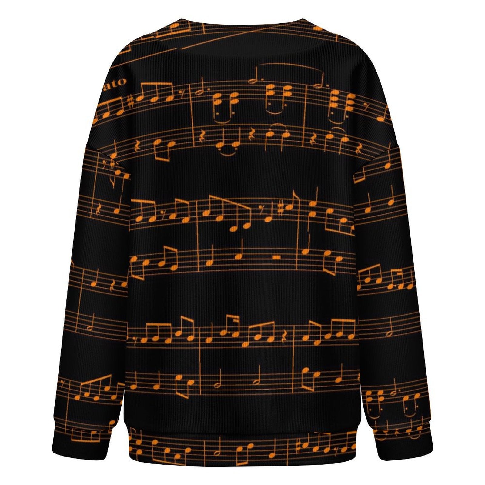 Music Pattern Women's Drop Shoulder Cardigan