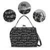 Music Notes Kisslock Two-Way Handbag