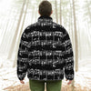 Music Print Black Unisex Down Jacket