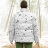 Simple Music Print Unisex Down Jacket