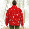 Music Print Red Unisex Down Jacket