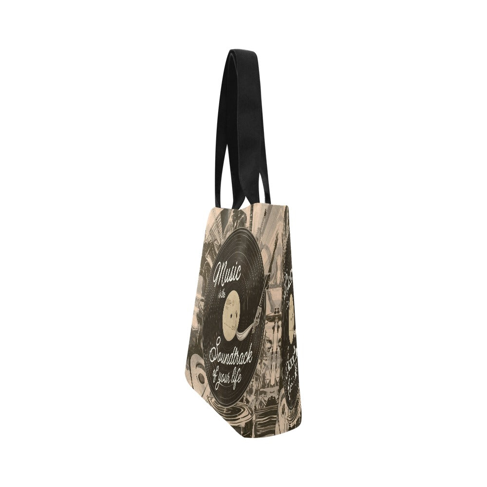 Vintage Music Soundtrack Canvas Tote Bag