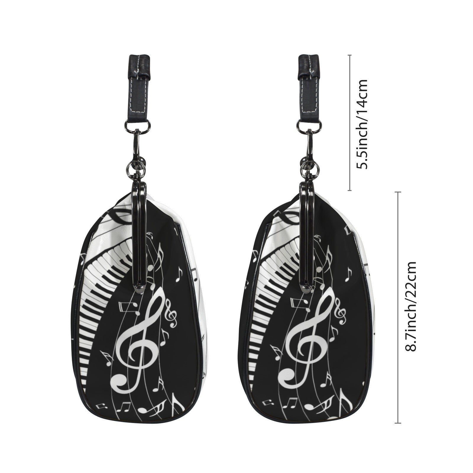 Piano Lovers Kisslock Two-Way Handbag