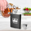 Music Piano 8oz Black Hip Flask