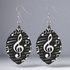 Cool Music Wooden Dangle Earrings