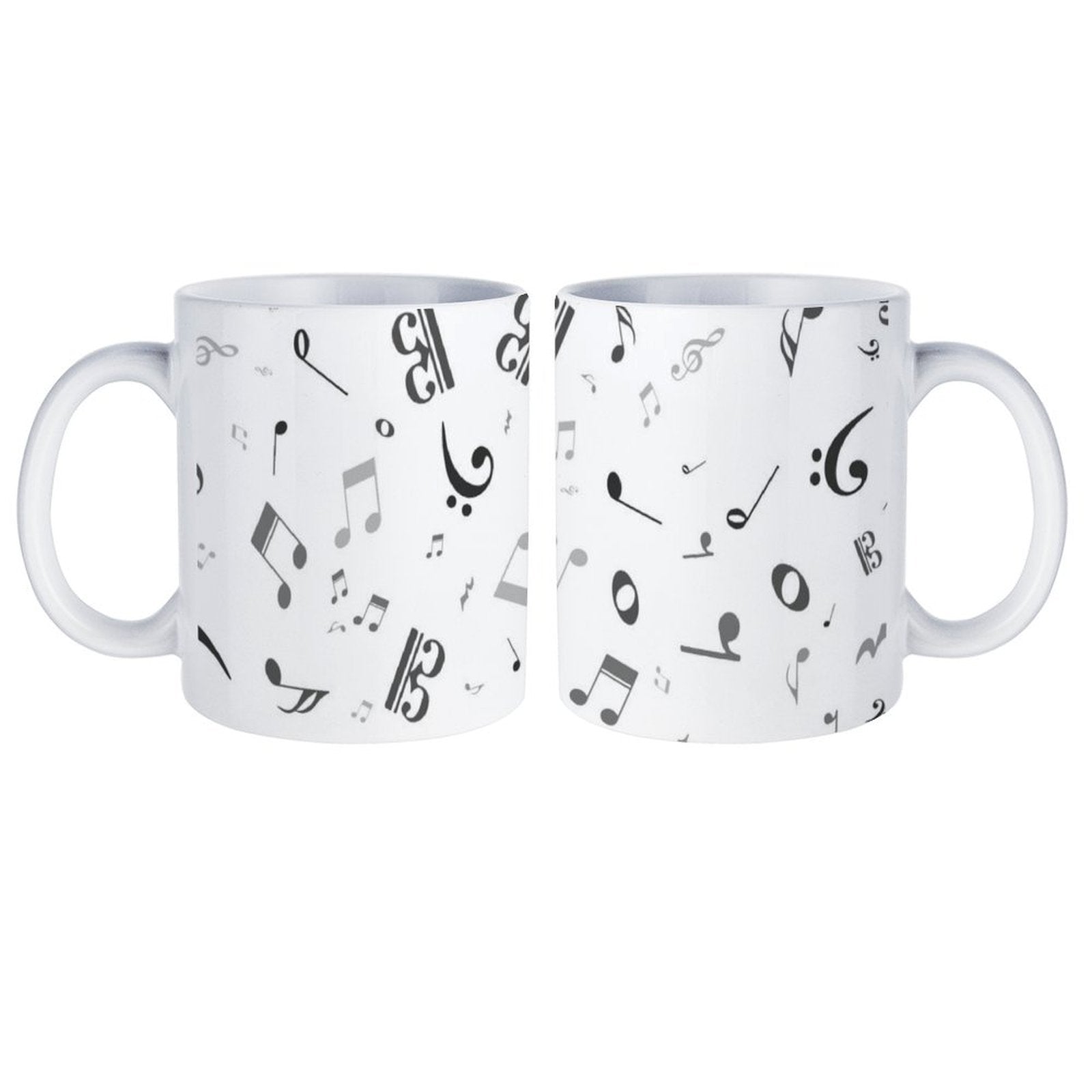 Music Pattern White Mug