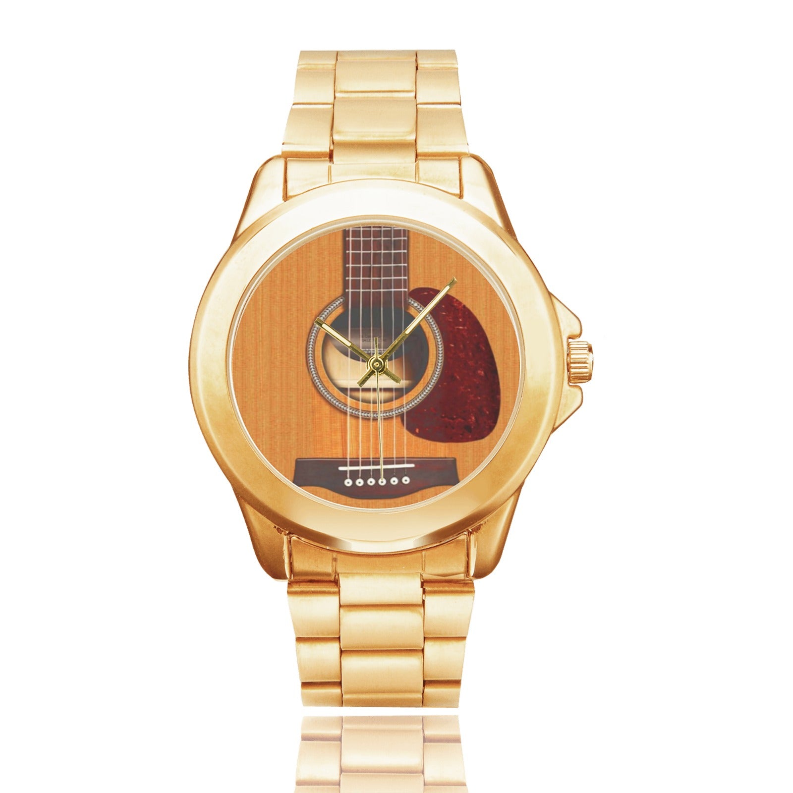 Guitar Design Unisex Gilt Watch