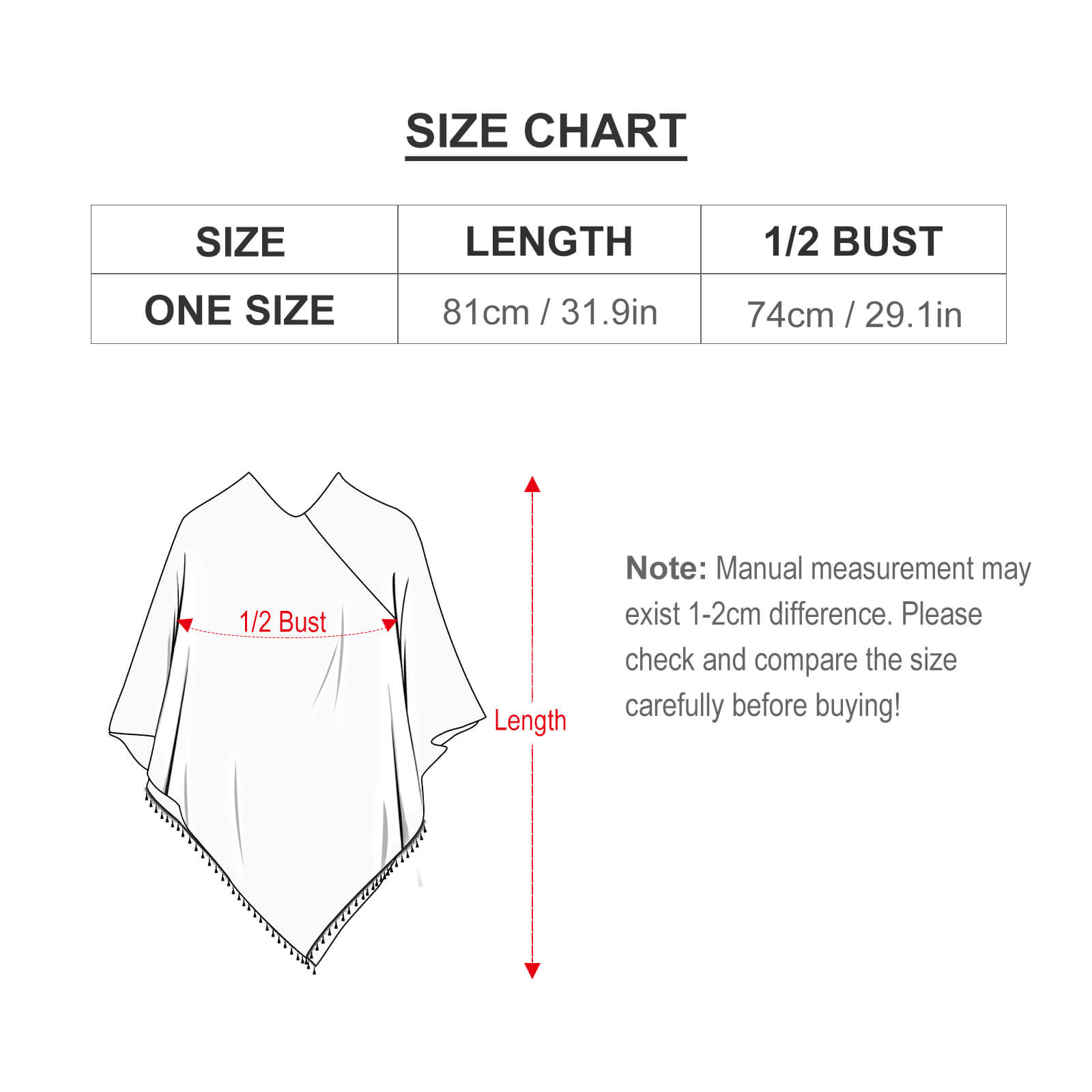 Music Notes Fringed Cape