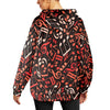 Red & Orange Music Women's Flannel Hoodie