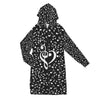 Music Clef Heart Women's Long Hooded Jacket