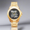 Music Soundtrack Gilt Watch