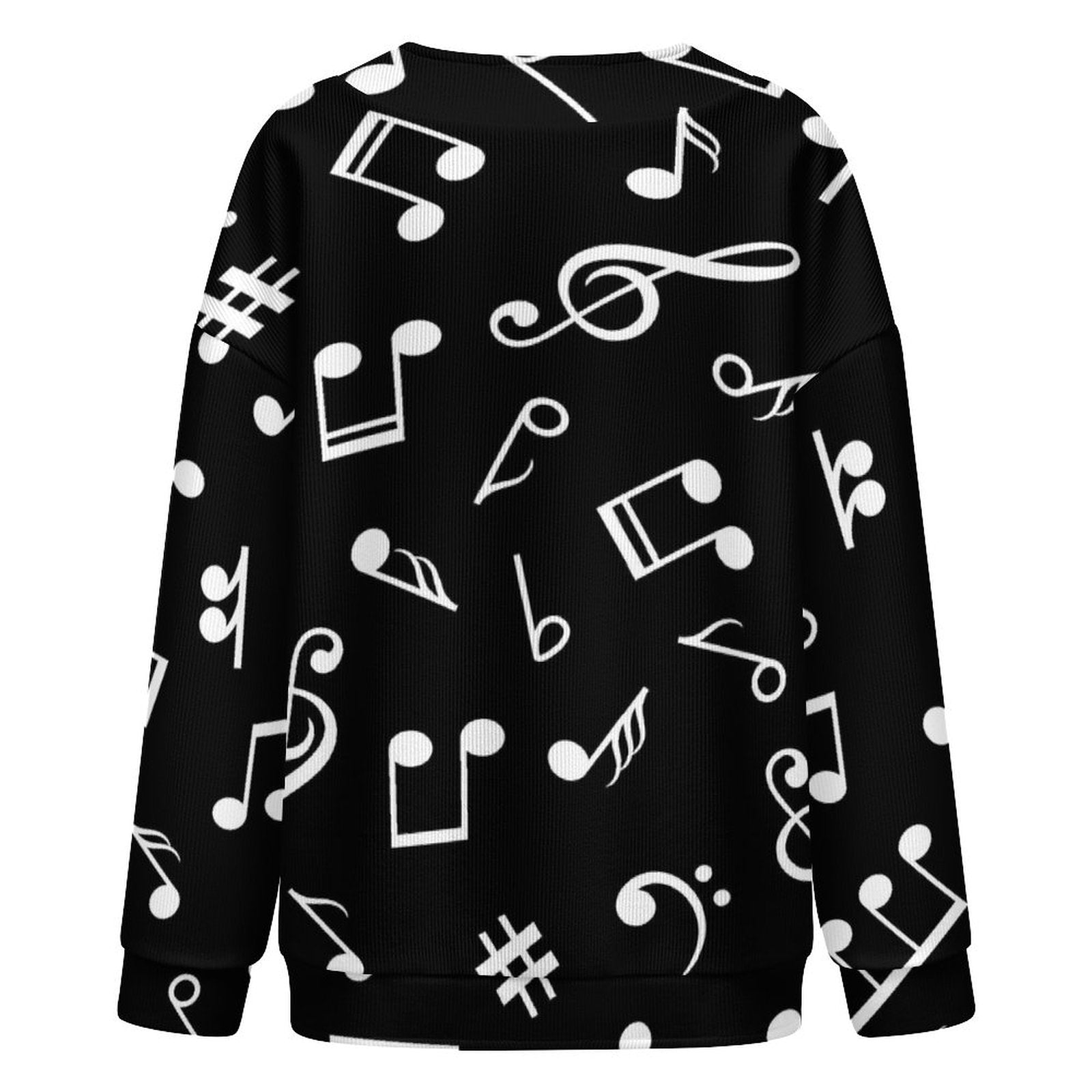 Music Notes Women's Drop Shoulder Cardigan