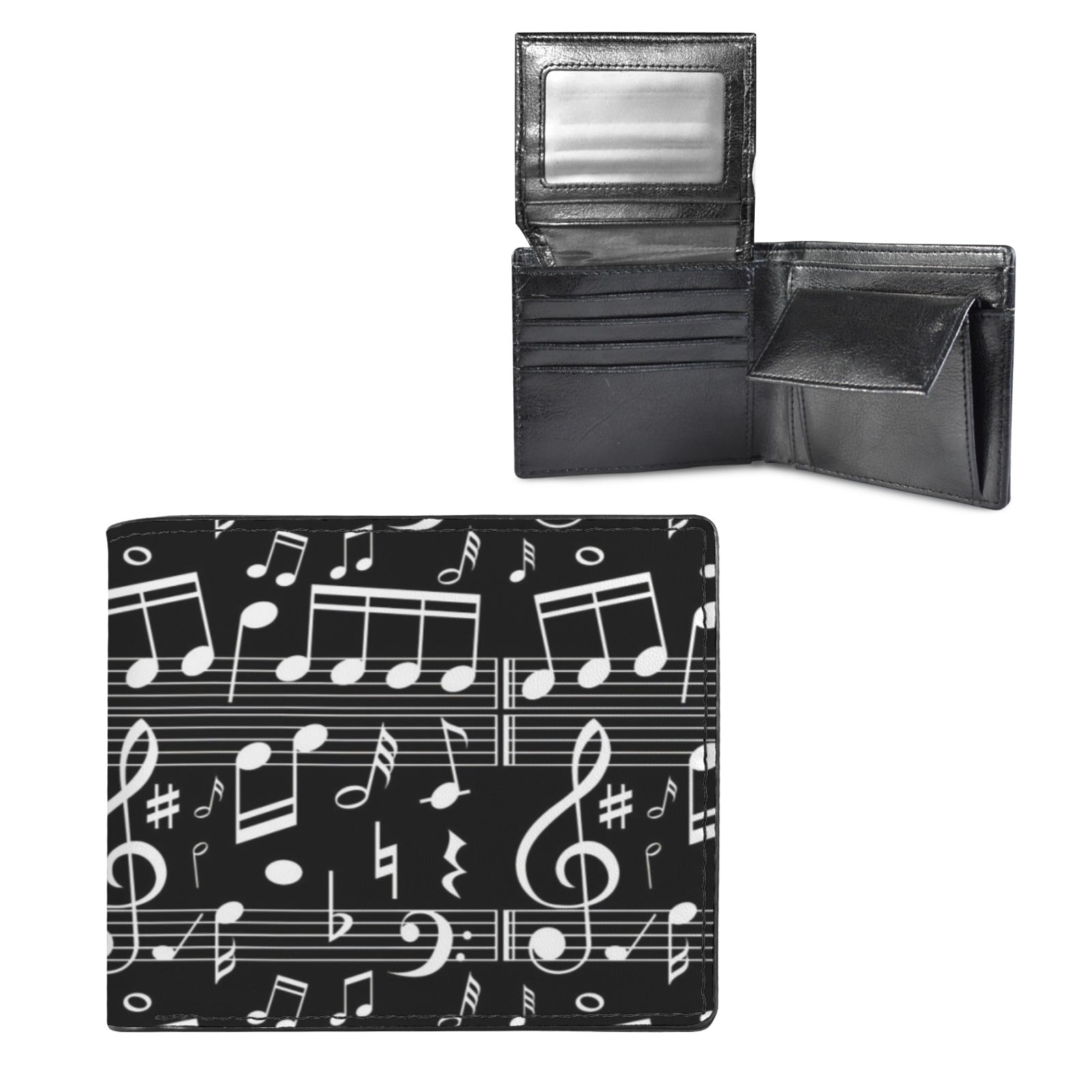 Music Scores Men's Bifold Wallet (Photo Slot)