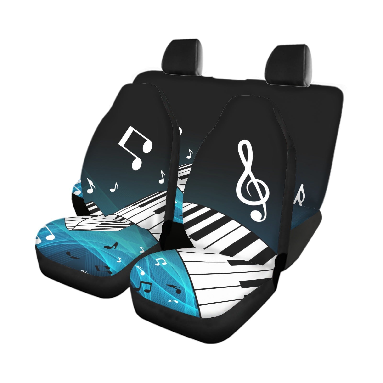 Blue Piano Car Seat Cover (Full Set)