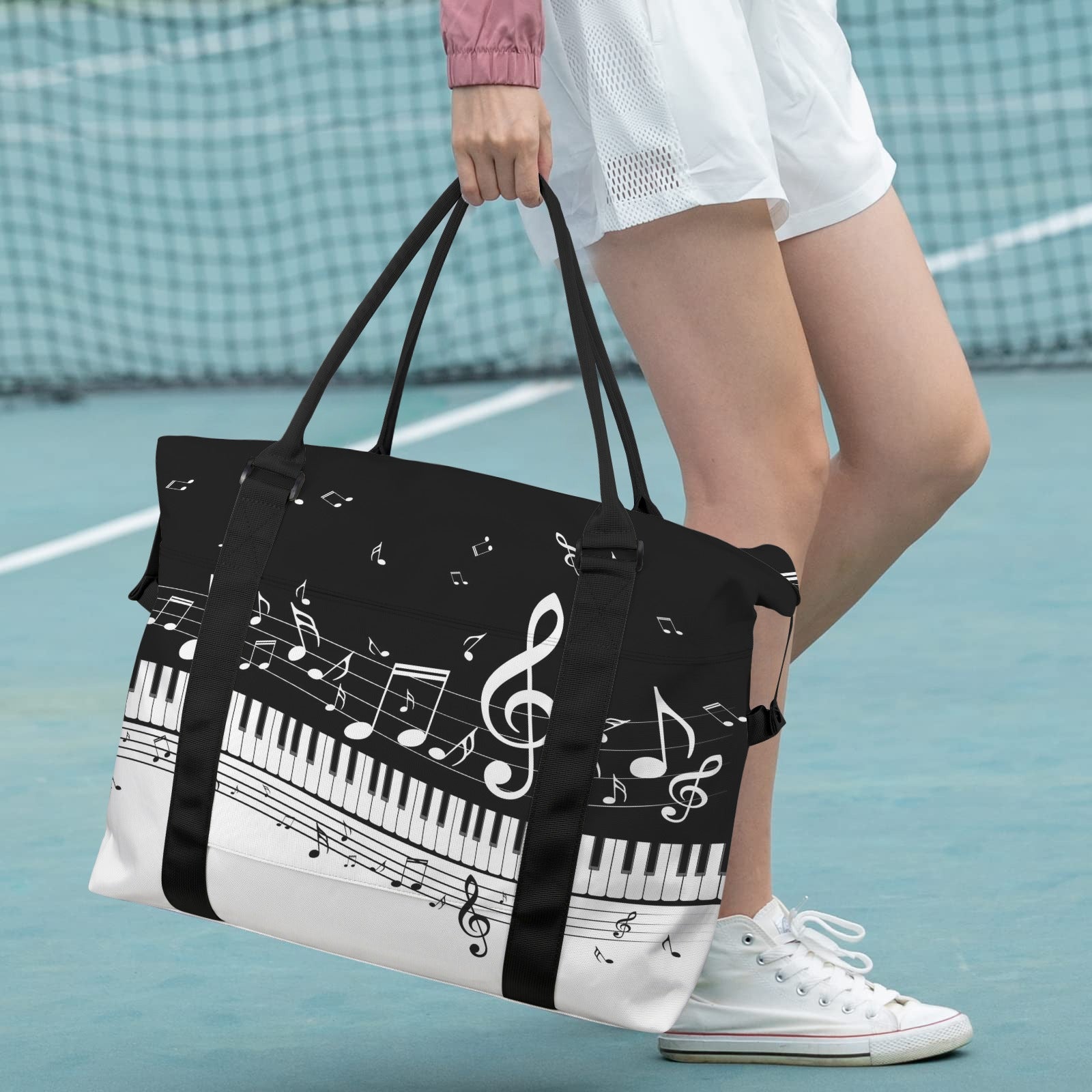 Classic Piano & Music Large Travel Bag