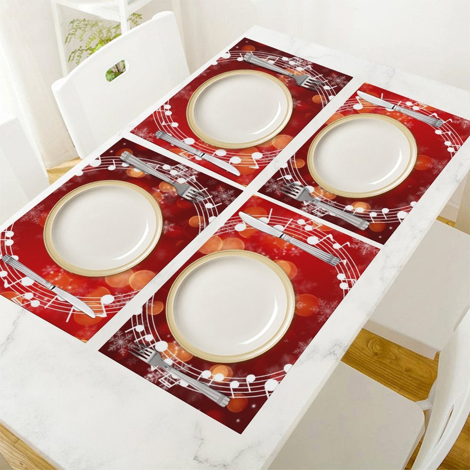Christmas Music Circle PVC Placemats