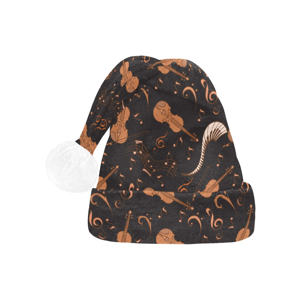 Violin Christmas Santa Hat