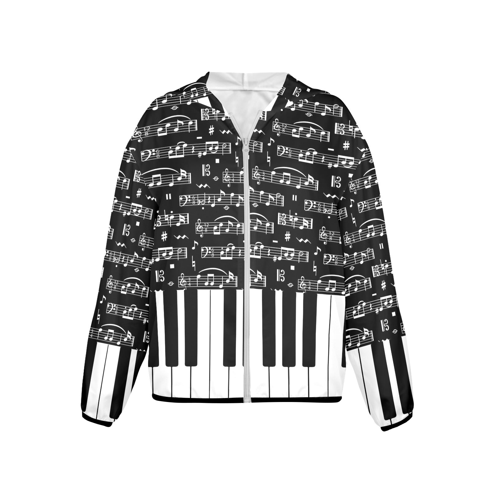 Love Music & Piano Women's Windbreaker