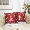 Red Music Christmas Peach Skin Pillowcase Set