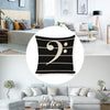 Giant Music Symbol Linen Pillowcase (Set of 4)