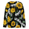 Piano & Sunflowers Women's Drop Shoulder Cardigan