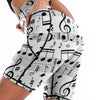 Music White Pocket Yoga Shorts