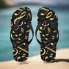 Gold Music Notes Flip Flops (Unisex)