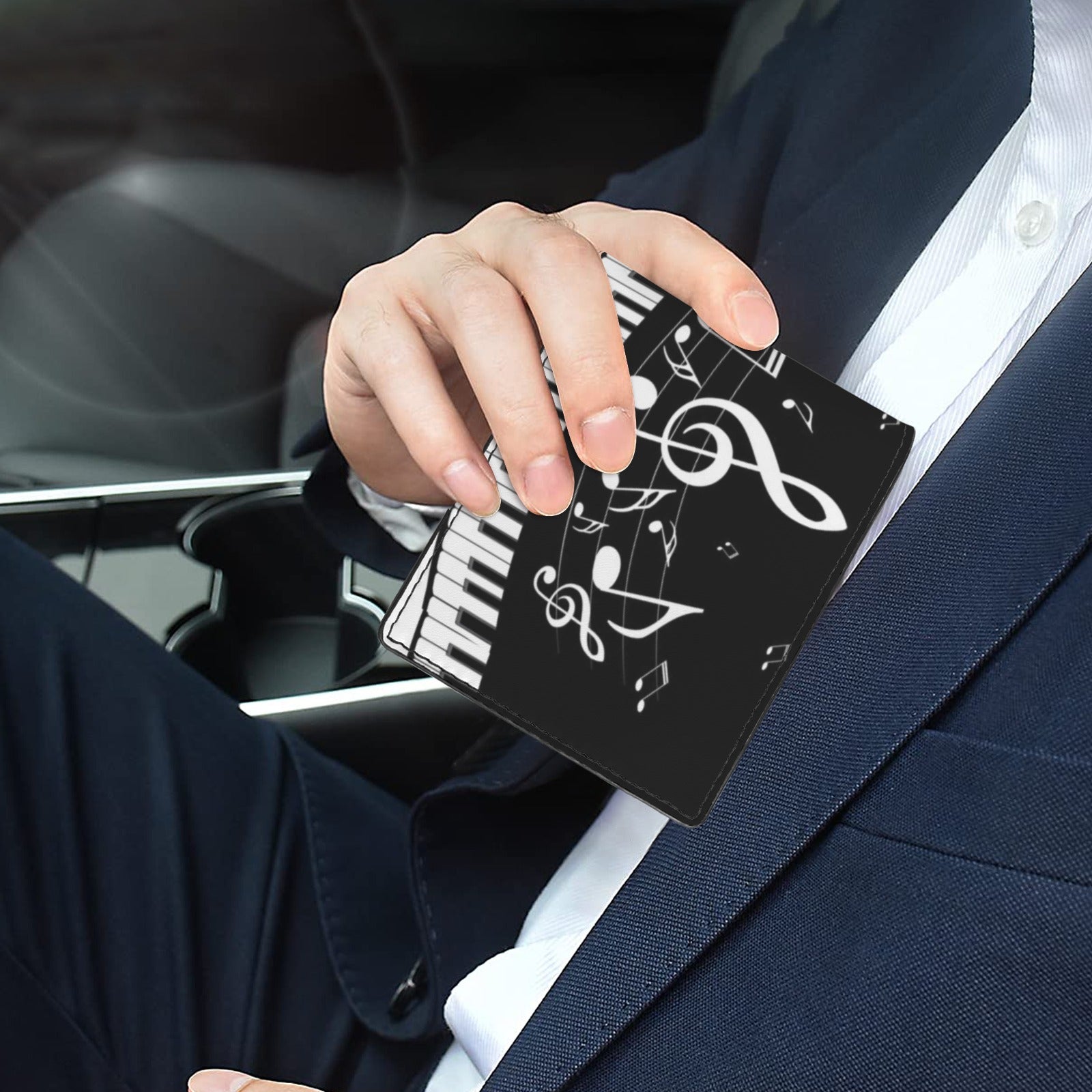 Music & Piano Keys Men's Bifold Wallet