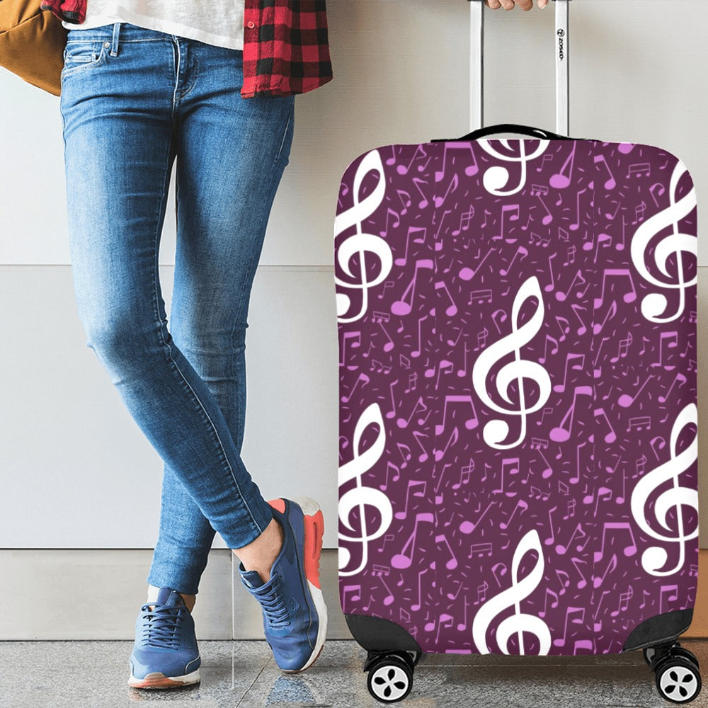 Purple Music Luggage Cover (26"-28")
