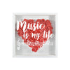 Music Is My Life Flower Shadow Box Decor