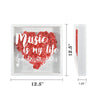 Music Is My Life Flower Shadow Box Decor