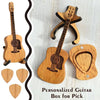 Guitar Shape Wooden Guitar Pick Gift Box