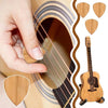 Guitar Shape Wooden Guitar Pick Gift Box