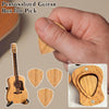 Guitar Shape Wooden Guitar Pick Gift Box