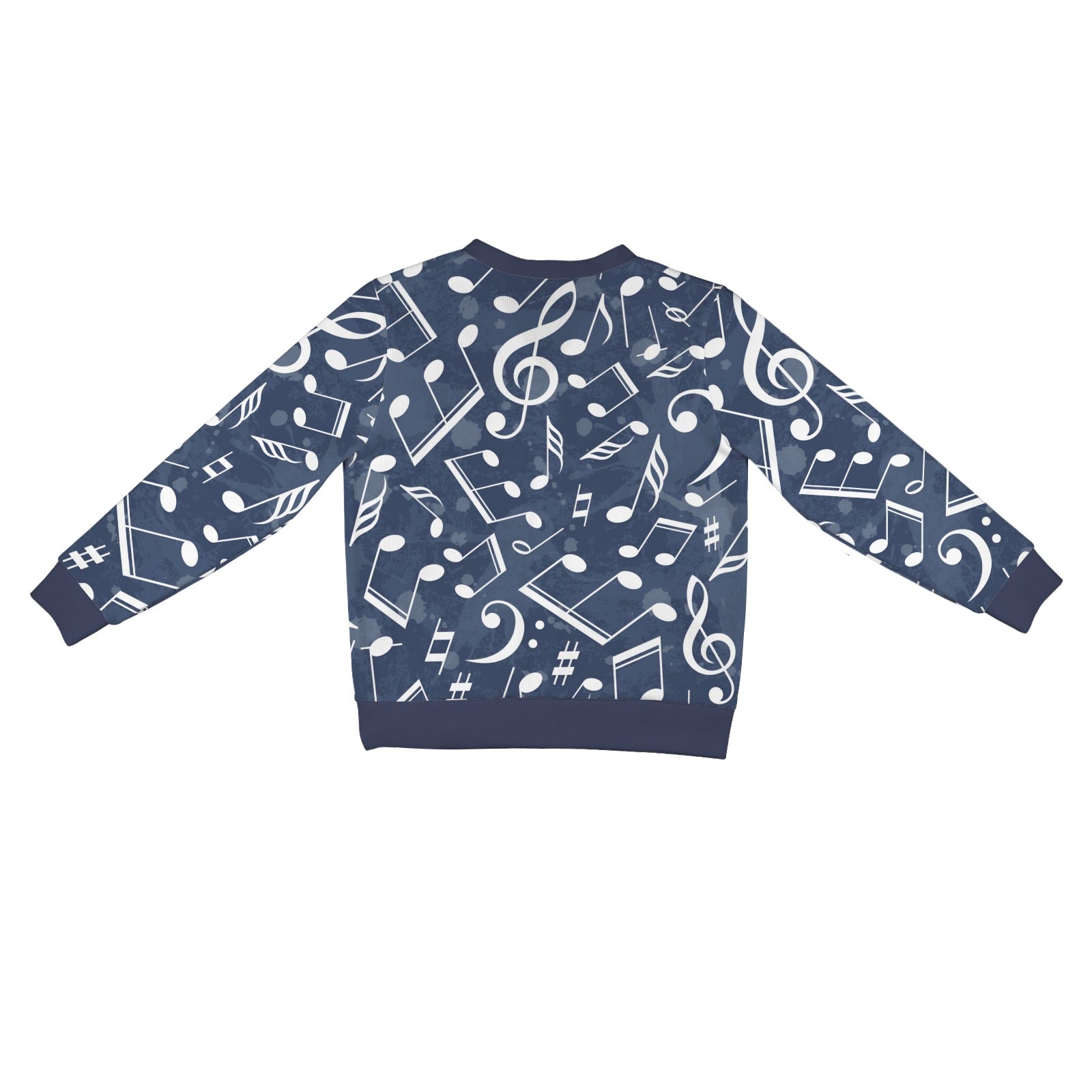 Music Navy Print Button Up Women's Cardigan