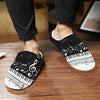 Music & Piano Men's Non-Slip Cotton Slippers