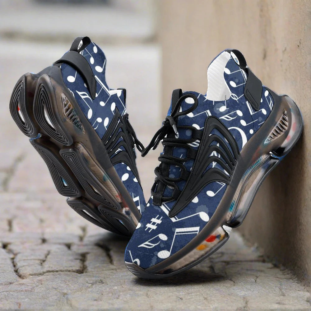 Music Navy Men's Mesh Sneakers