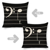Giant Music Symbol Linen Pillowcase (Set of 4)