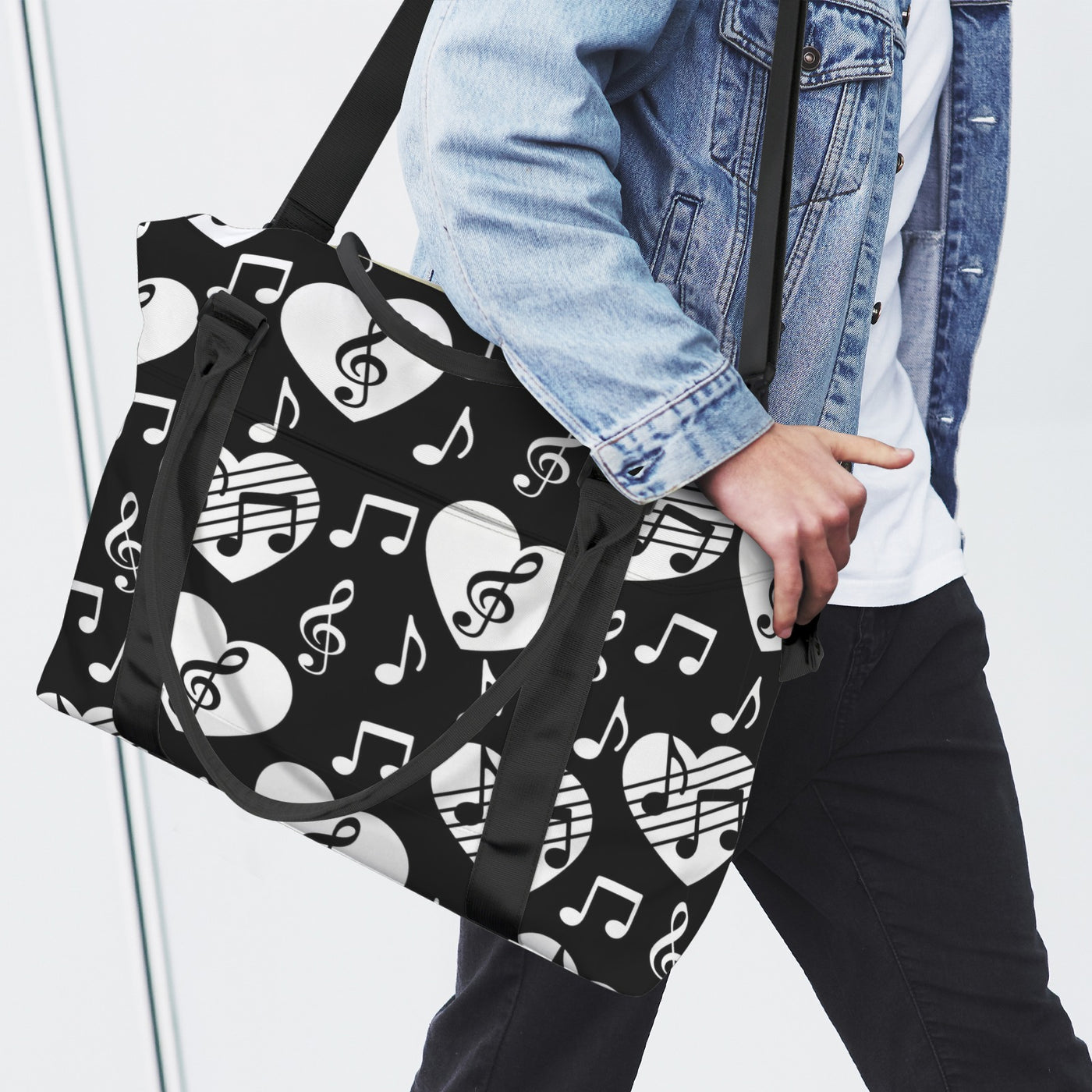 Music Heart Large Travel Bag